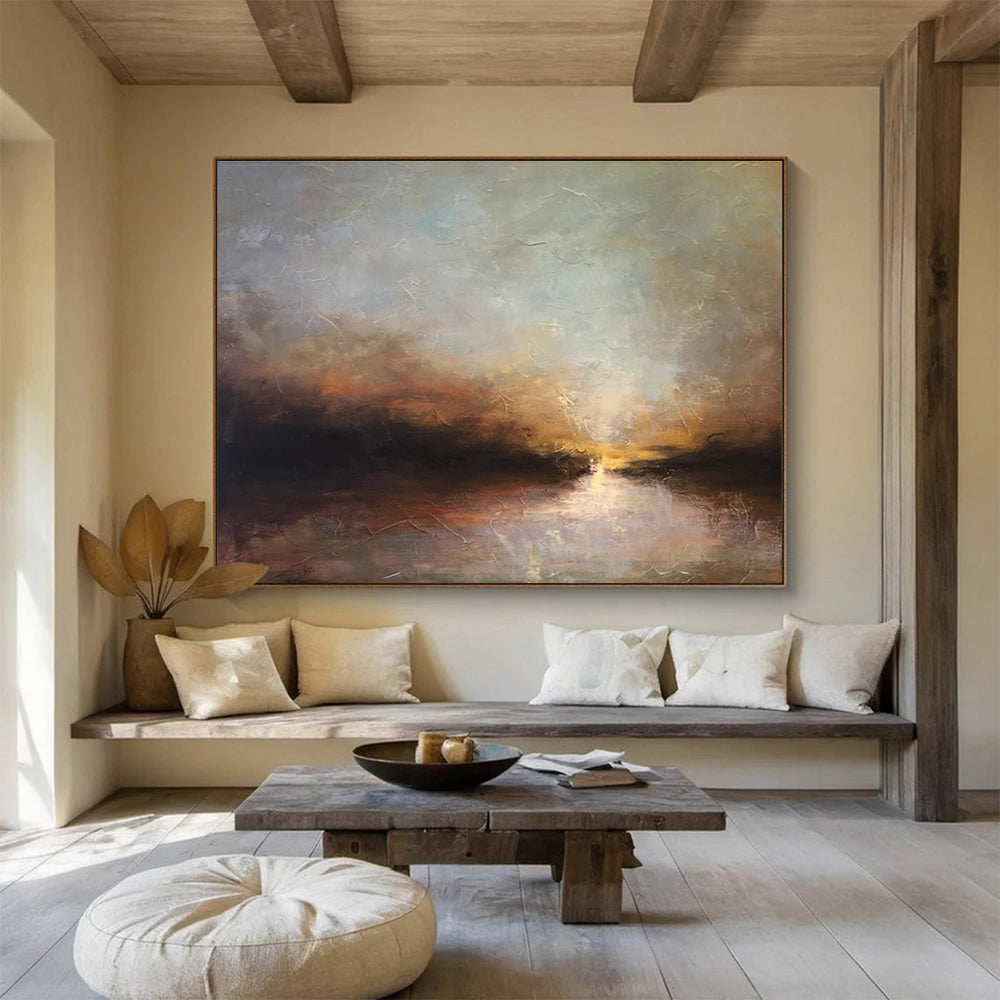 Large - Format Hand - Crafted Textured Abstract Wall Decor for Visual Attraction DKH774
