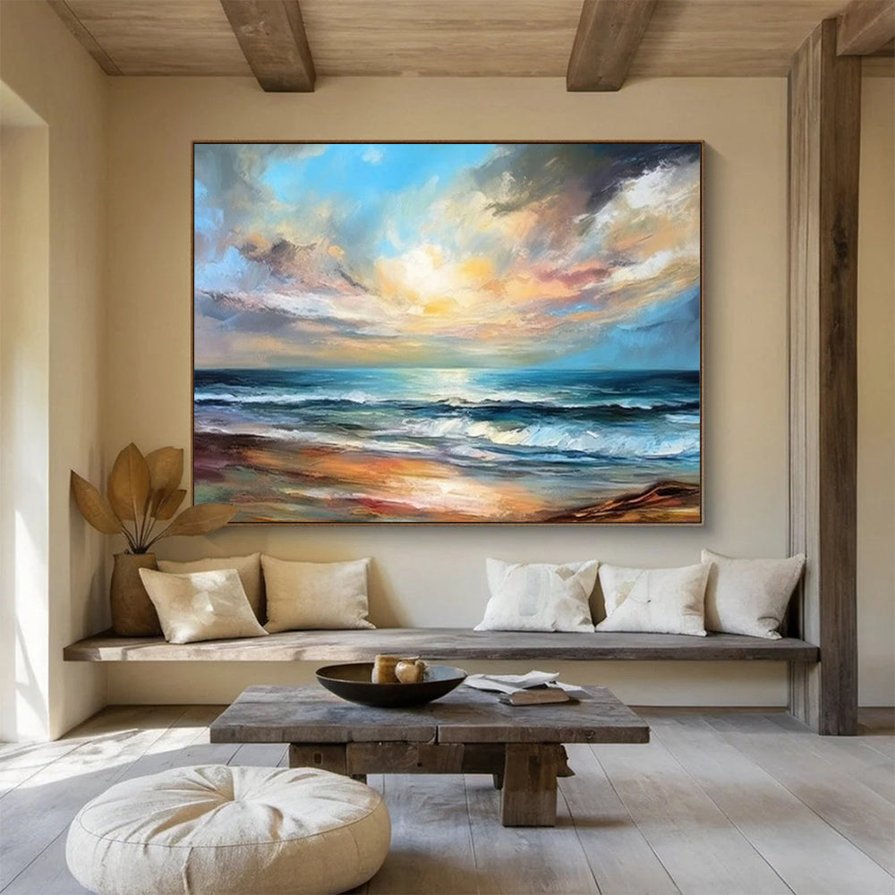Stunning Giant - Sized Abstract Painting for Living Room & Hotel LargeART1607