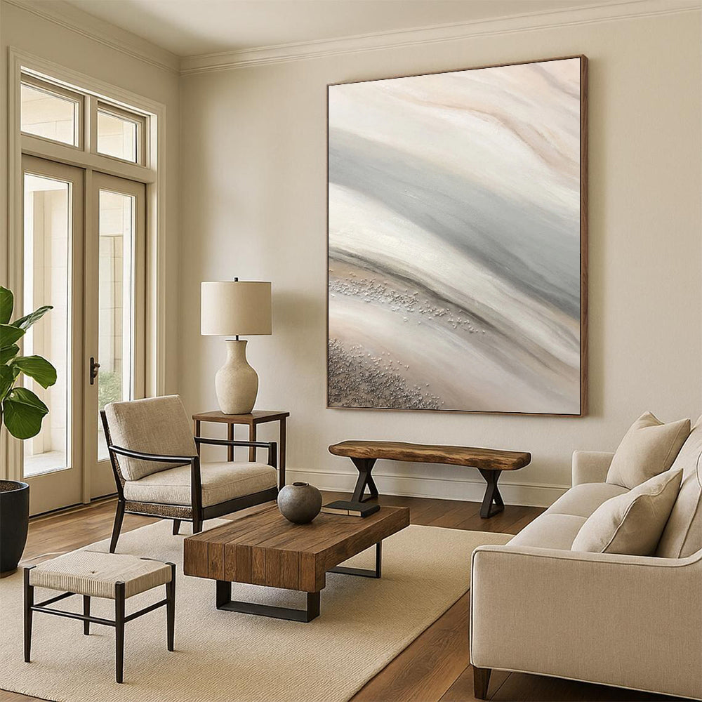Massive Hand - Painted Textured Abstract Art for Salon & Beauty Parlor DKH1215