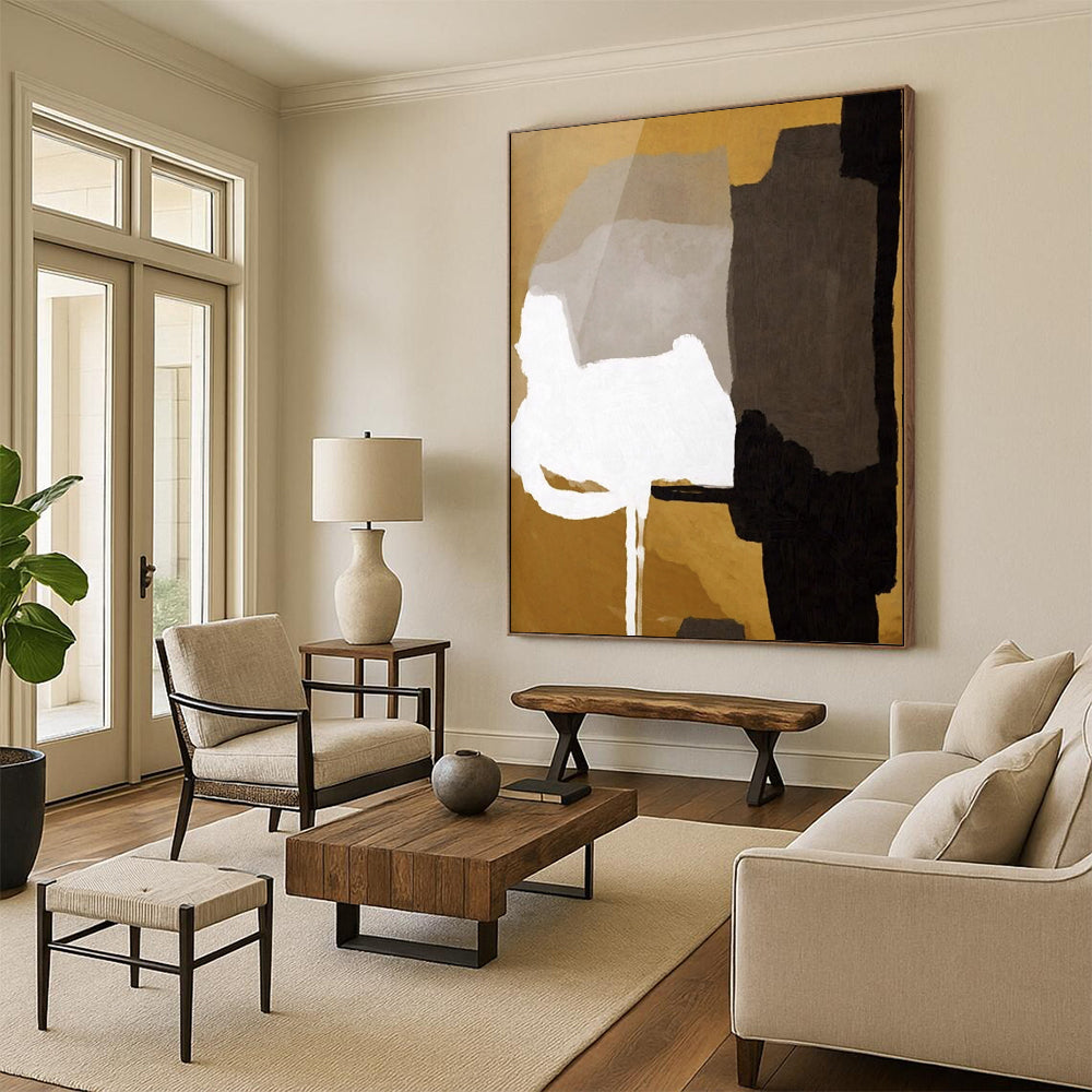 Large Custom Abstract Paintings: Hand-Painted Textures for Bar & Hotel DTP236