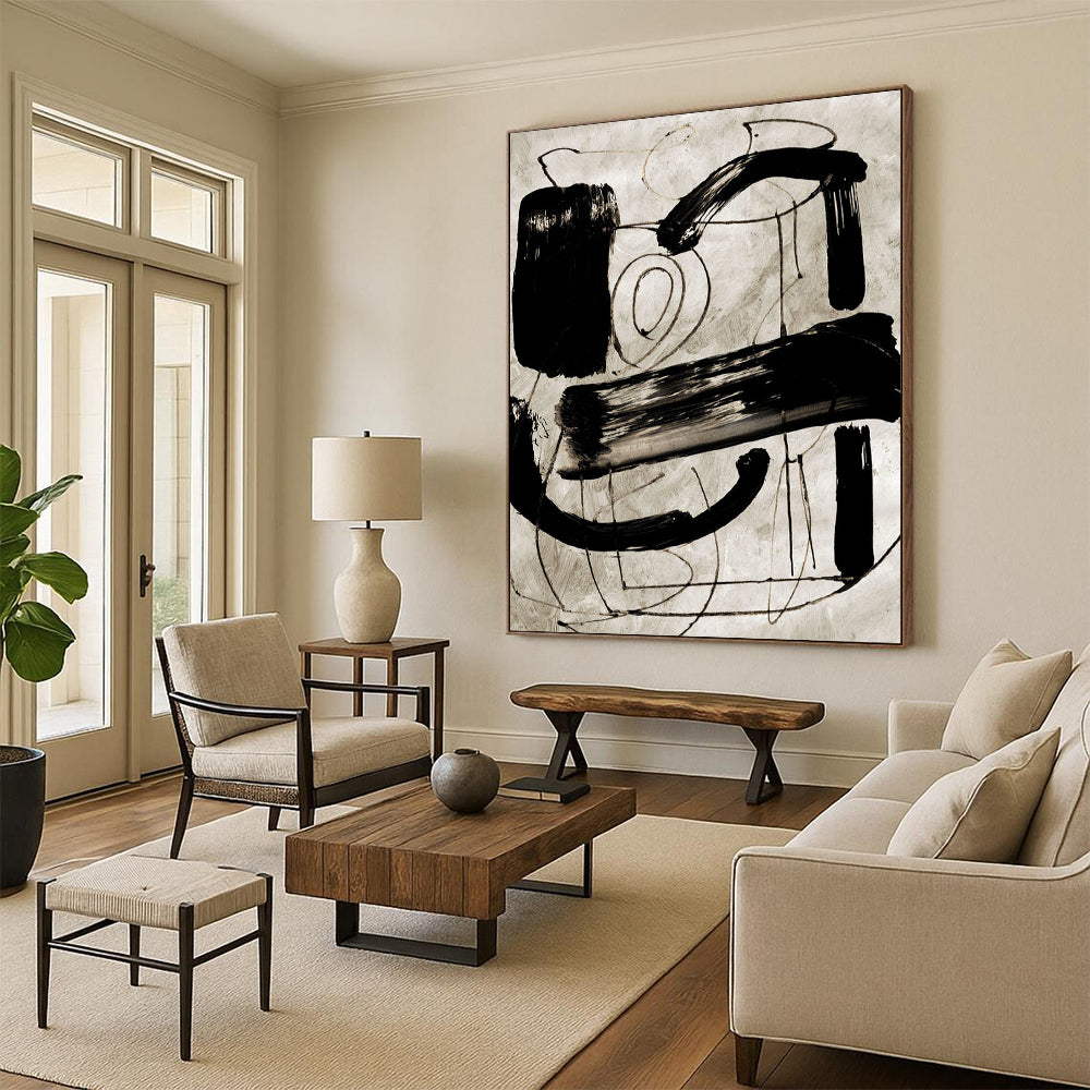 Large Custom Hand-Painted Abstract Artworks: Textures that Inspire DTP169
