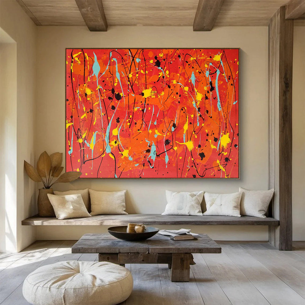 “Luminary Echoes” Large - Format Abstract Painting for Entryway & Living Room DKH286