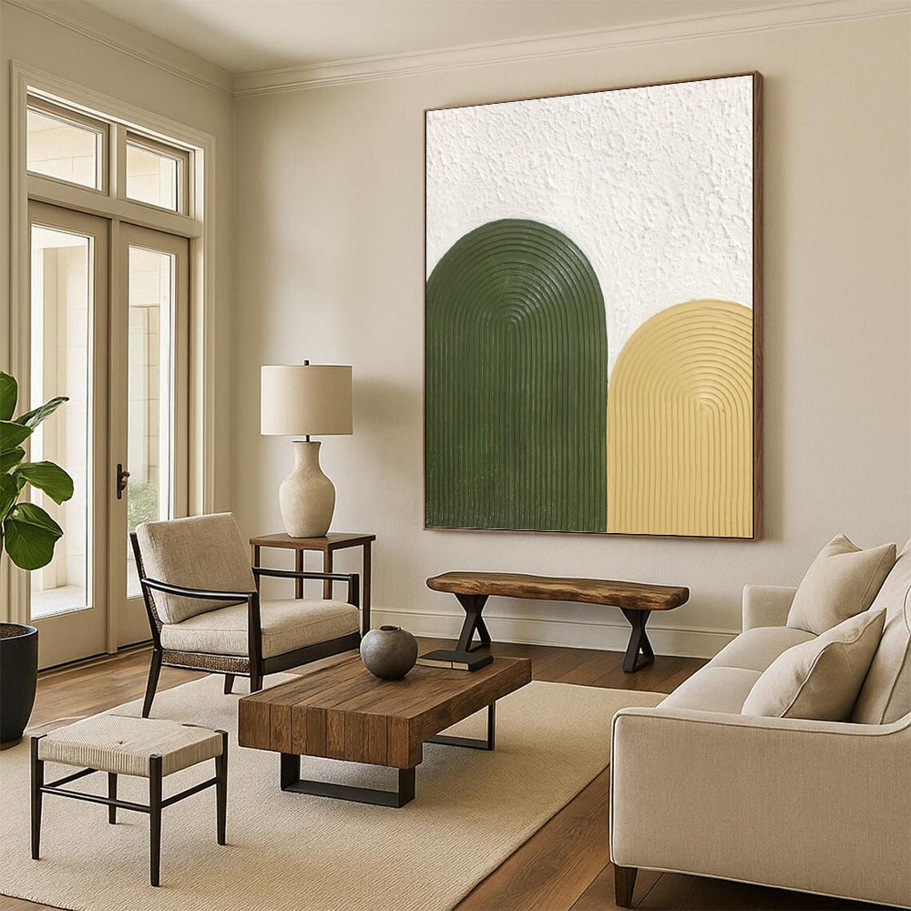Oversized Hand - Painted Textured Abstract Art for Office & Dining Room DKH1176
