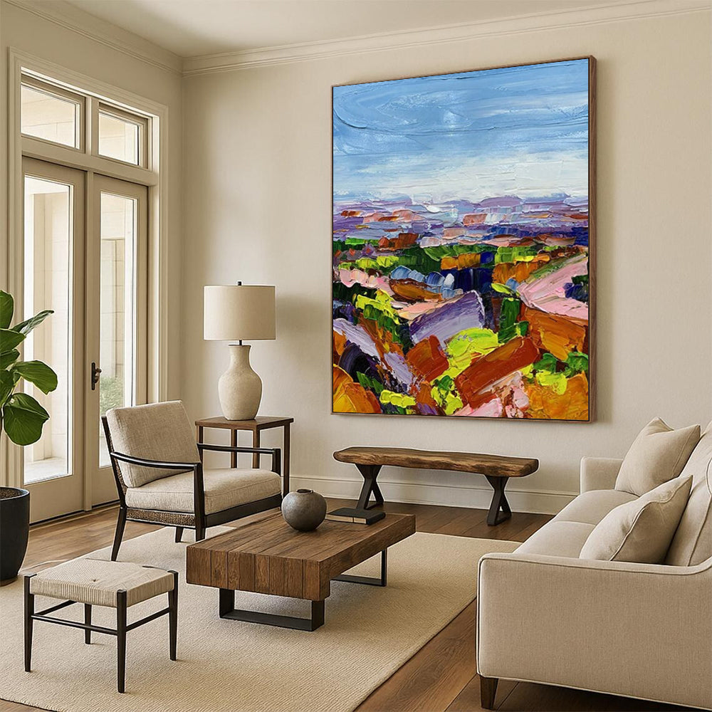 Custom Hand-Painted Big-Size Abstract Paintings for Hotel & Entryway DTP276