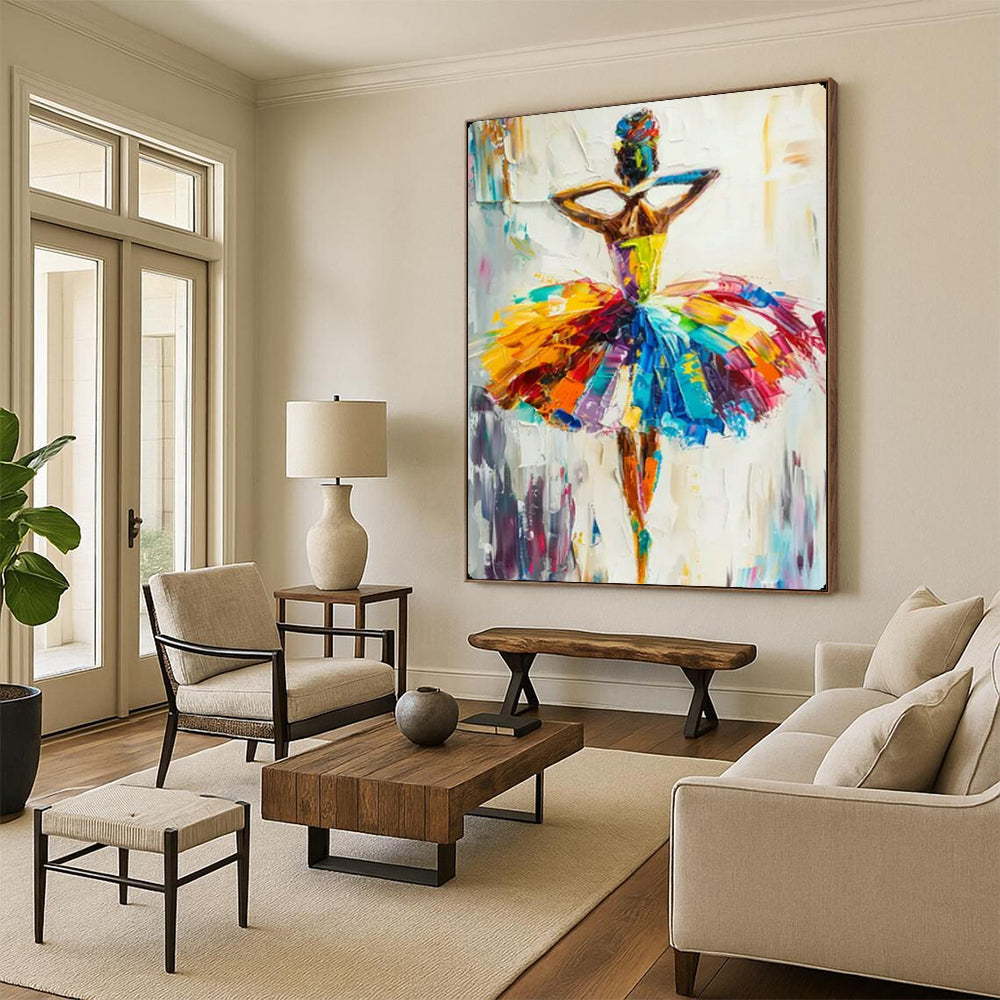 Large-Scale Textured Abstract Wall Art for Dining Room & Library LargeART2118