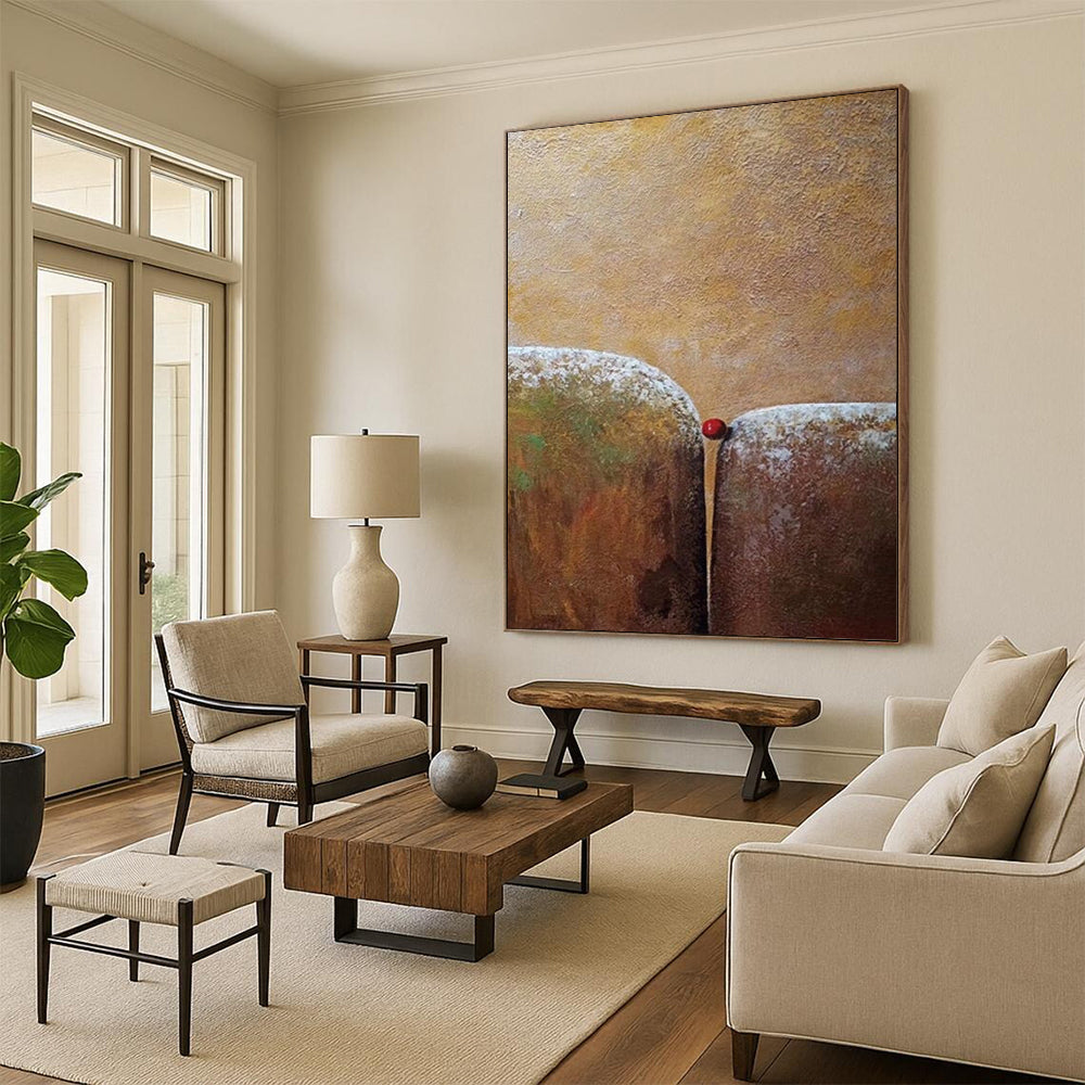 Titanic - Sized Hand - Painted Textured Custom Abstract Creation for Hallway and Hotel DTP033