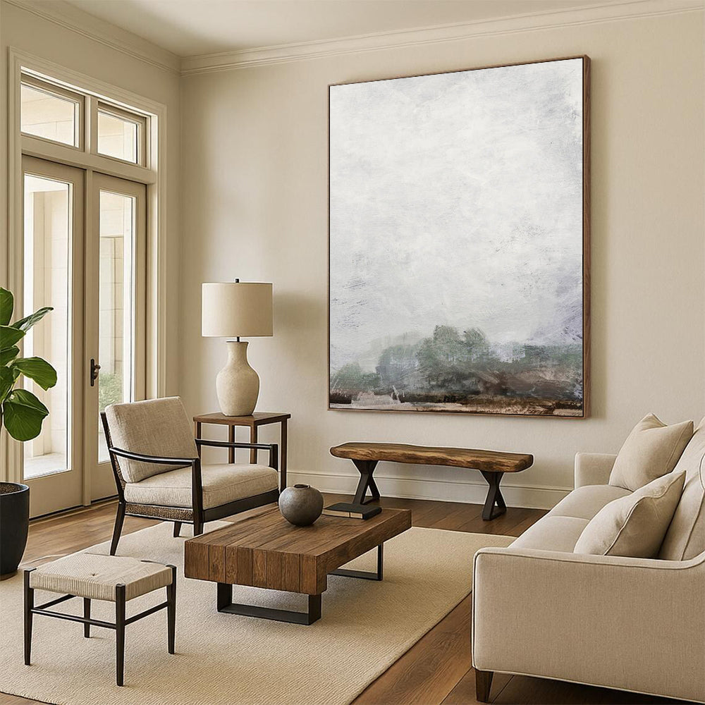 Custom Hand-Painted Abstract Art: Big Sizes & Textures for Office & Dining Room DTP222