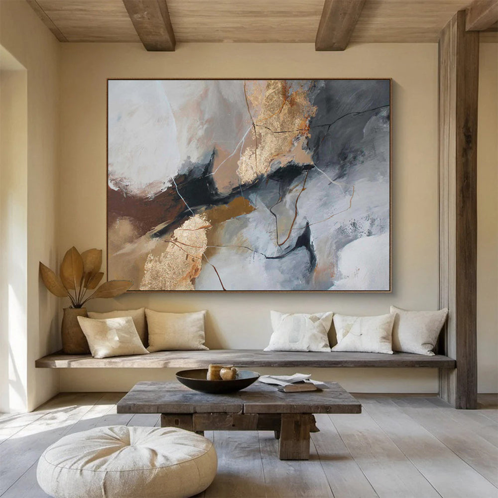Oversized Textured Abstract Wall Mural for Living Room & Bar DKH518