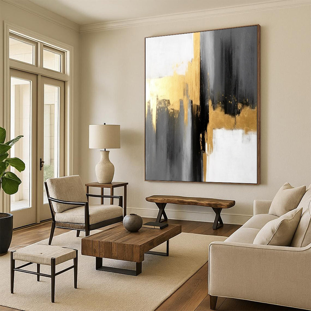 Super - Sized - Scale Hand - Painted Custom Abstract Work for Hallway and Hotel DTP076