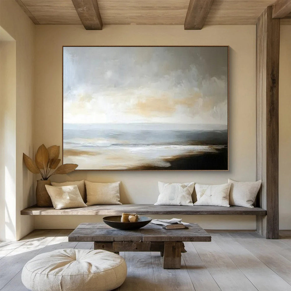 Serene Large - Format Abstract Painting for Entryway & Bedroom LargeART1701