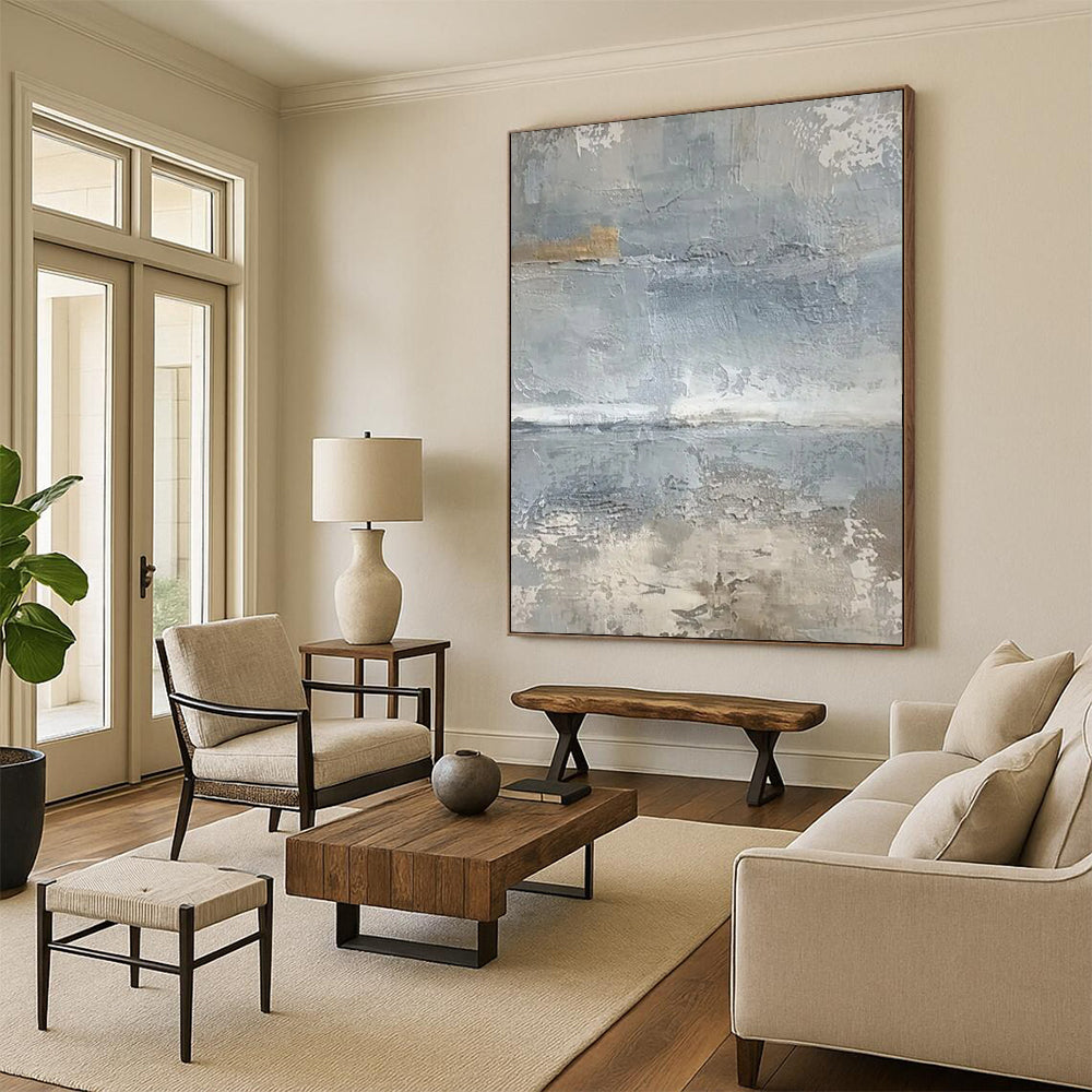 Immense Hand-Painted Abstract Wall Art for Entryway & Living Room LargeART2354