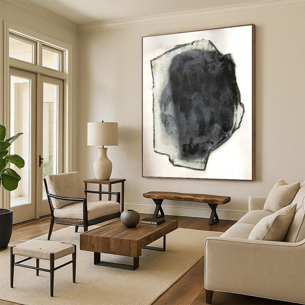 Gigantic-Sized Hand-Painted Abstract Wall Mural for Restaurant & Outdoor Patio LargeART2252