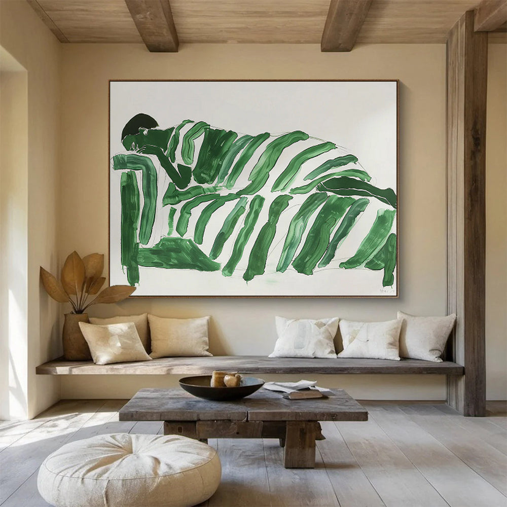 “ Spatial Rhythms” Large - Scale Abstract Canvas for Living Room & Bedroom DKH227