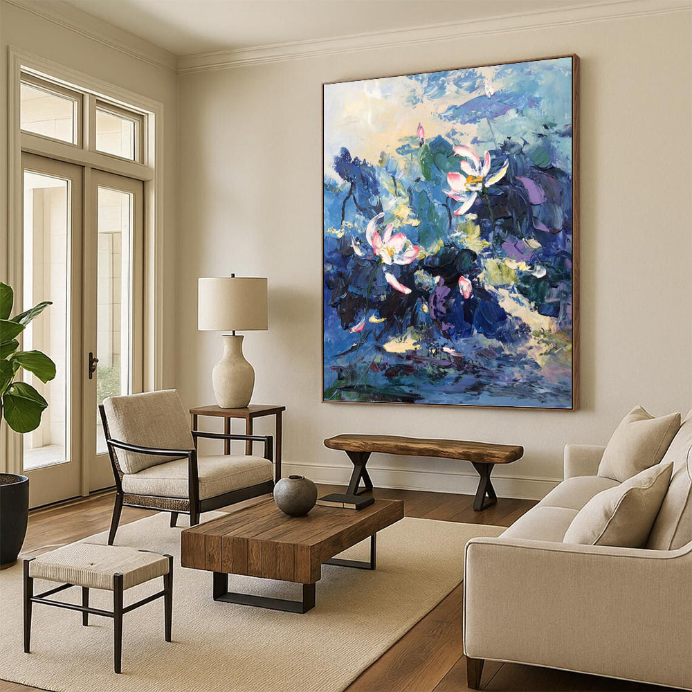 Energetic Hand - Painted Textured Abstract Painting for Living Room & Office DKH1298