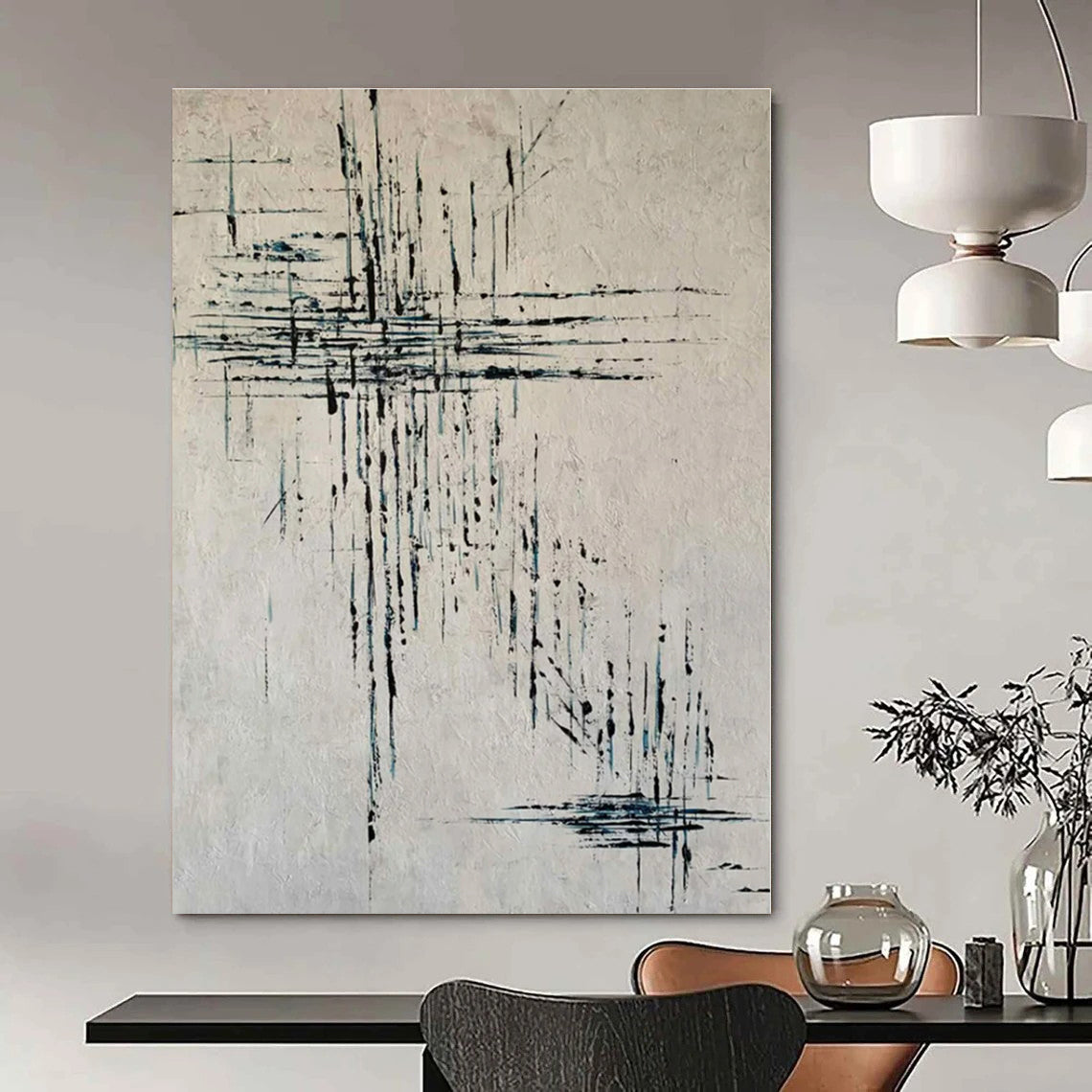 Hand-Painted Personalized Abstract Mural for Office Shipping and Receiving Areas