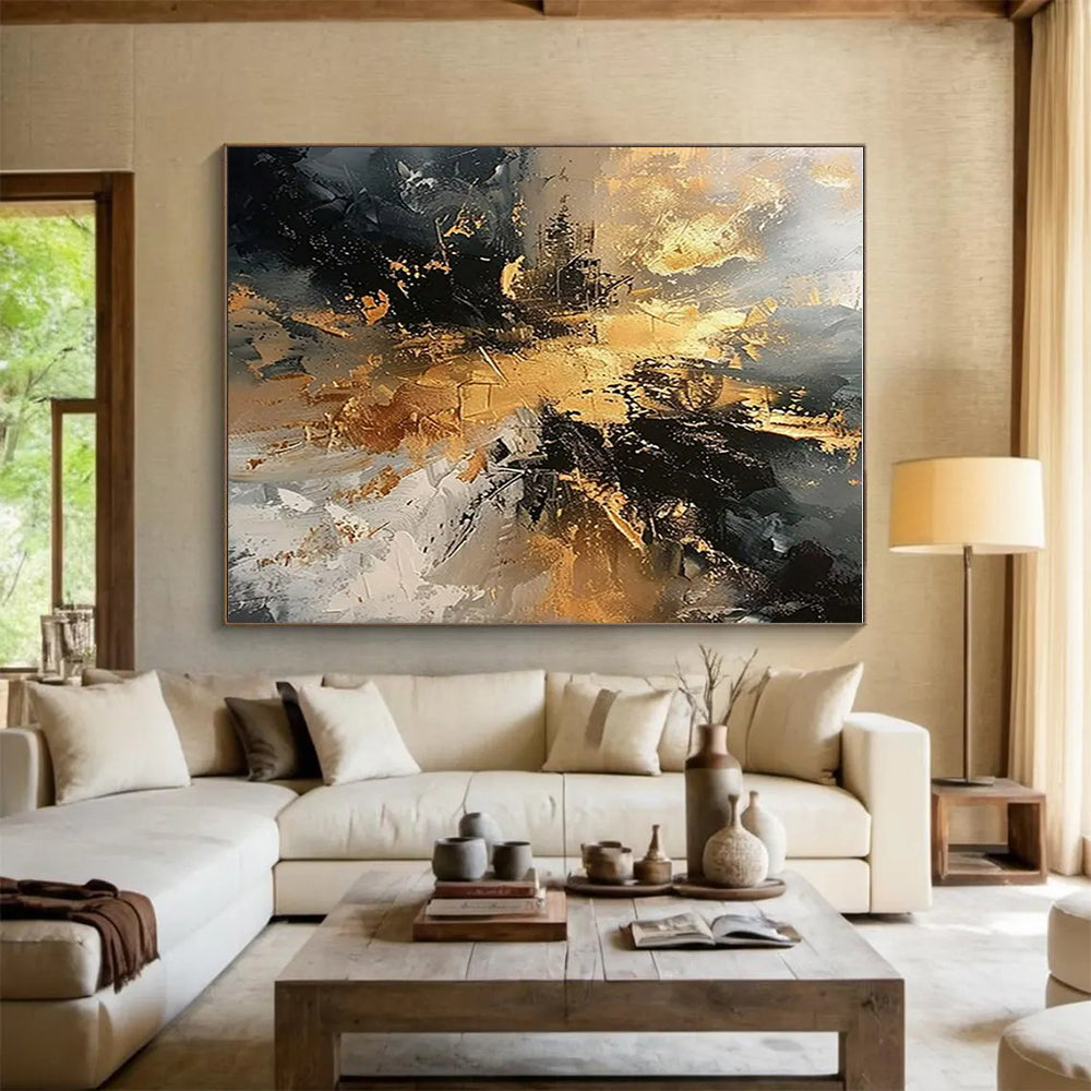 Large-Scale Modern Abstract Wall Decor for Senior Living Facility Common Areas