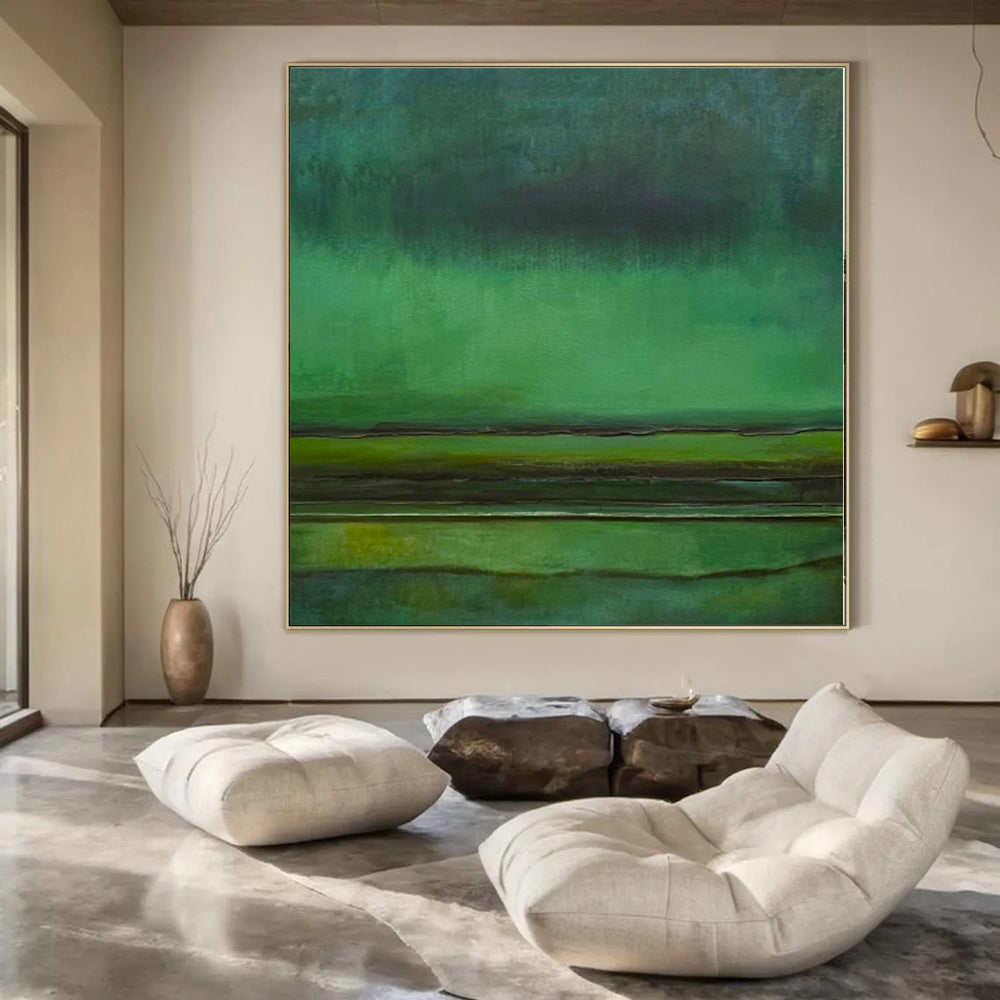 Monumental Abstract Art for Entryway Coat Closets - Custom Mixed Media on Linen