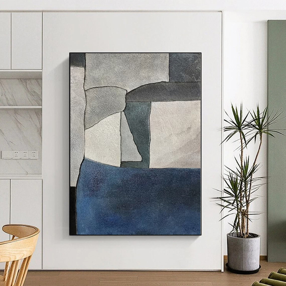 Huge Made-to-Order Abstract Painting for Garage Workshop Feature Wall
