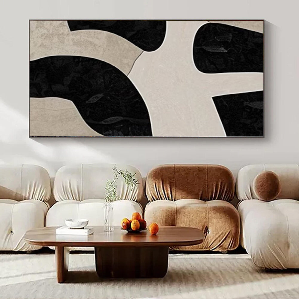 Extra-Huge Hand-Painted Modern Abstract Canvas for Family Home Indoor Pools