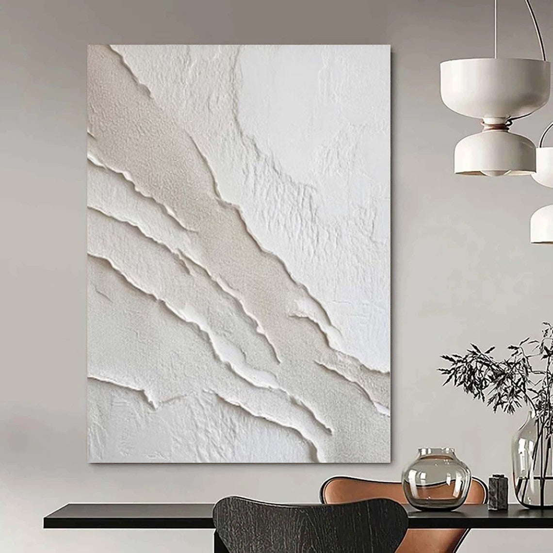 Monumental Abstract Painting for Conservatory Sunrooms - Custom Resin on Linen