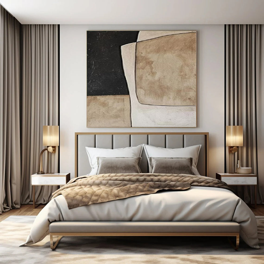 Extra-Huge Hand-Painted Modern Abstract Canvas for Family Home Pet Lounges