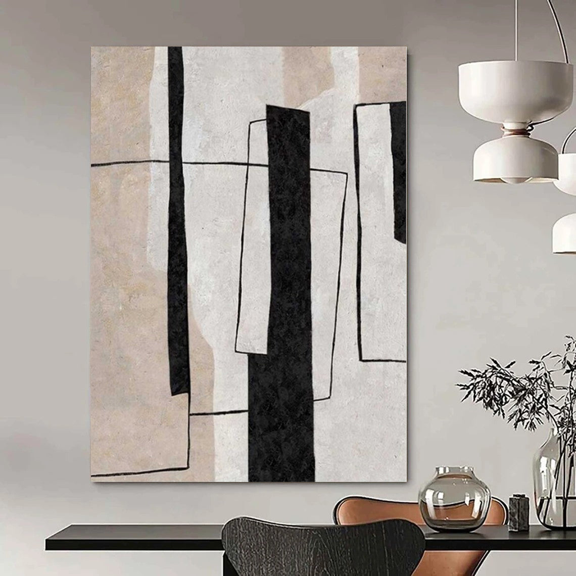 Extra-Vast Hand-Painted Modern Abstract Artwork for Family Home Outdoor Living Rooms