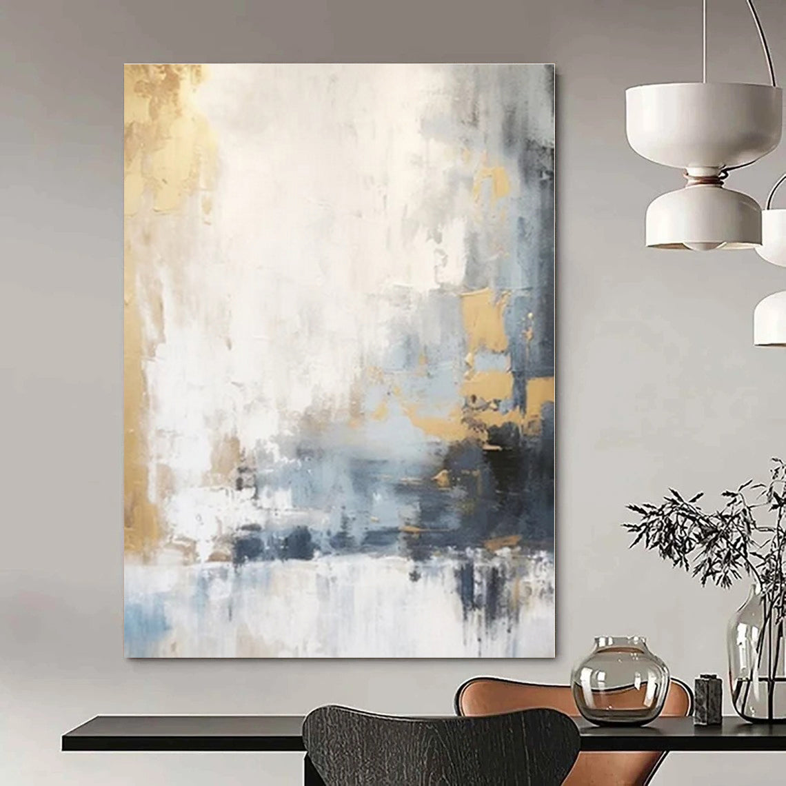 Hand-Painted Personalized Abstract Mural for Bar and Hotel Guest Rooms