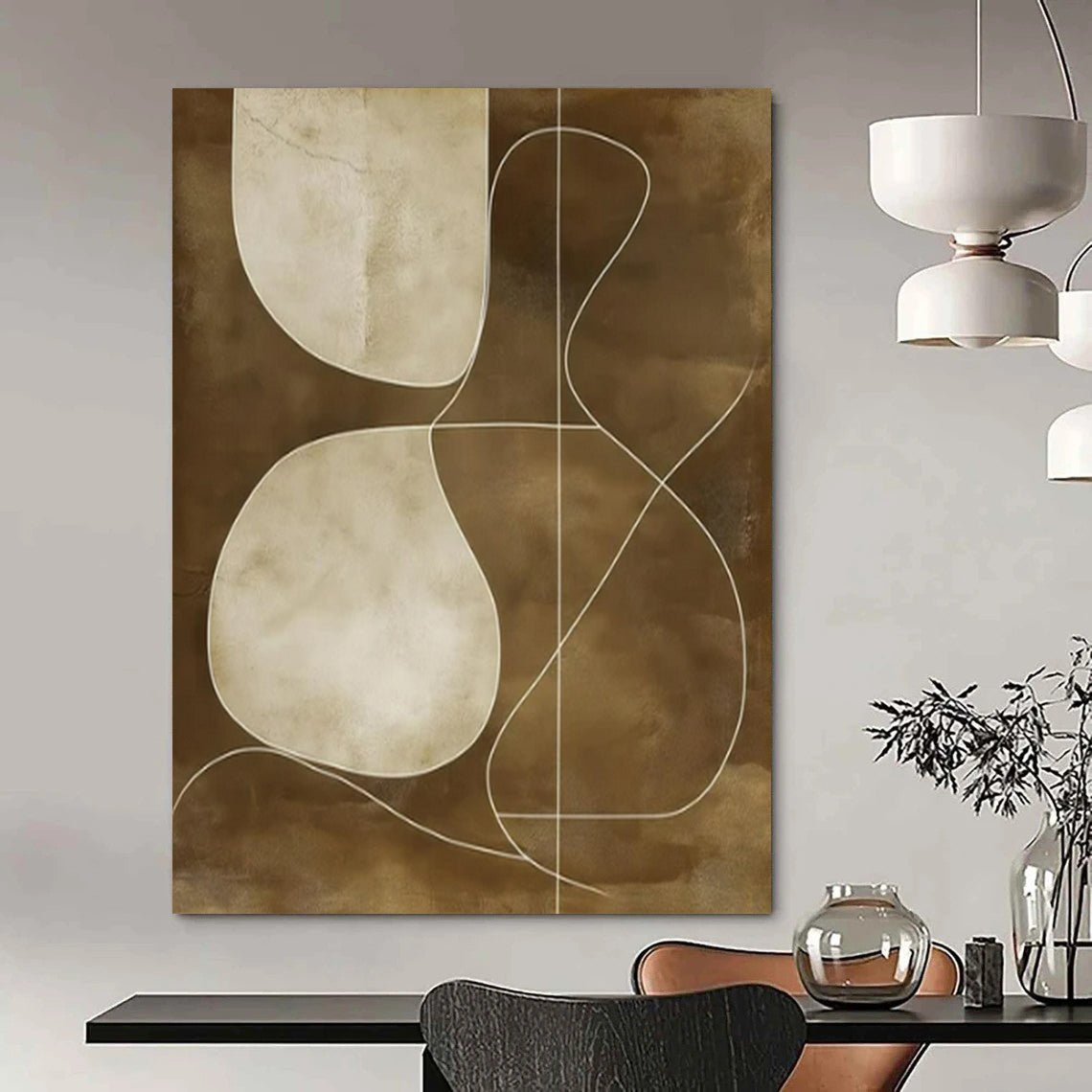Extra-Huge Hand-Painted Contemporary Abstract Painting for Wedding Venue Ceremony Aisles