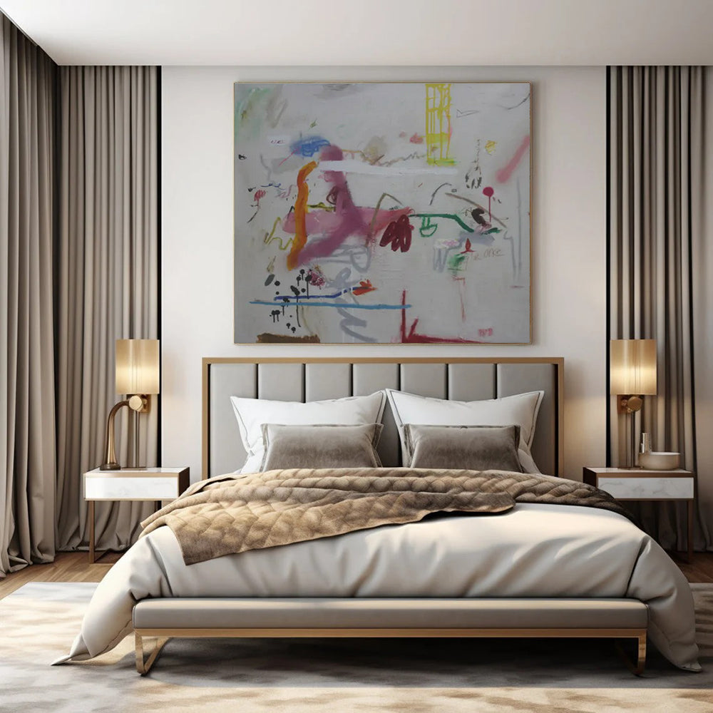 Hand-Painted Custom Abstract Art for Living Room & Dining Room