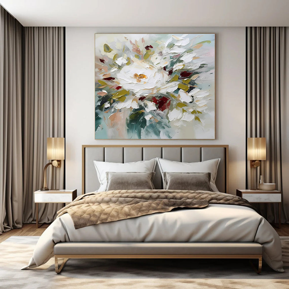 Custom Hand-Painted Abstract Mural for Hallway and Entryway