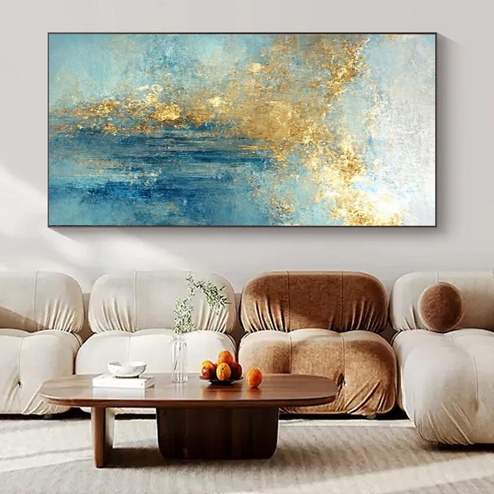 Large Hand-Painted Contemporary Abstract Wall Art for Cozy Home Studies