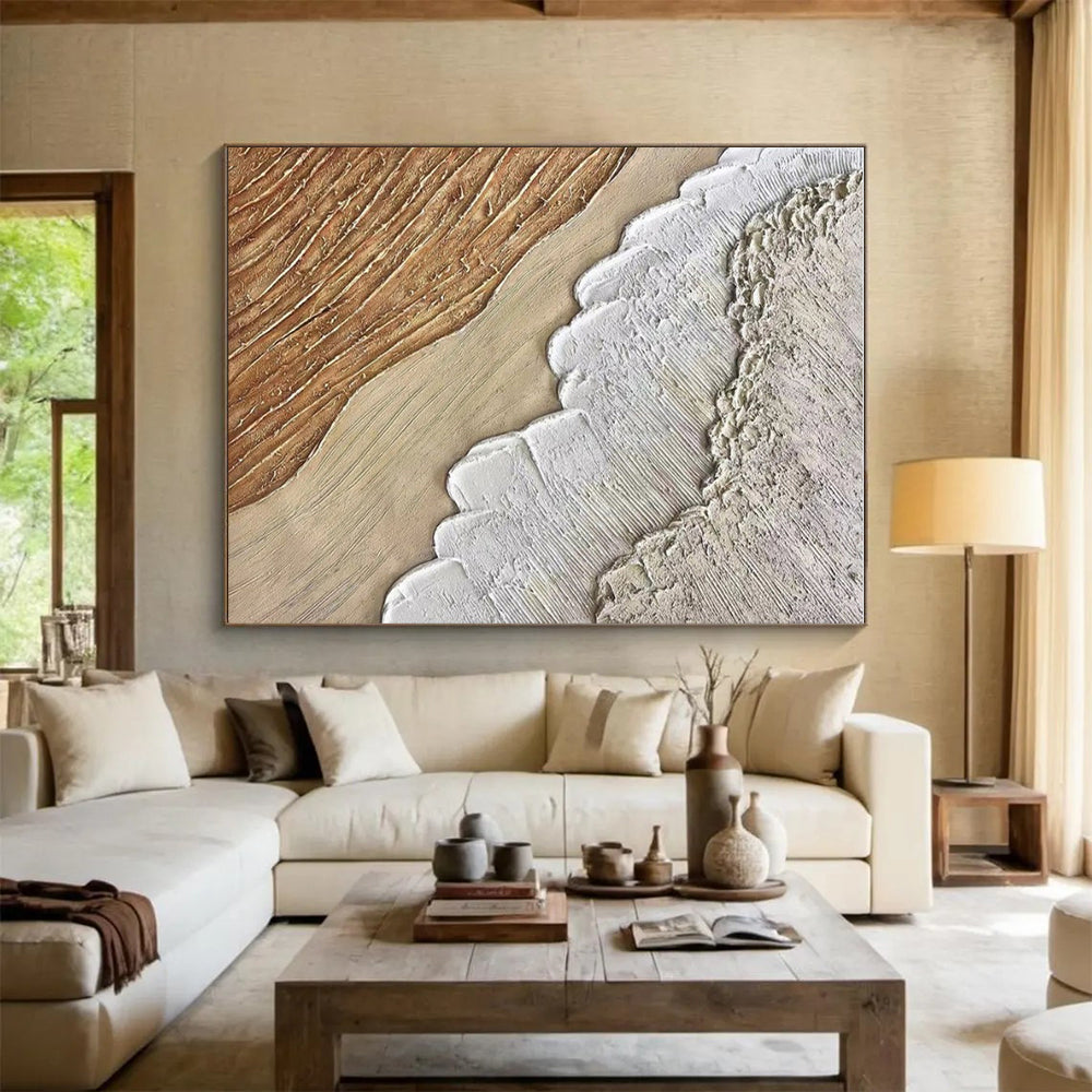 Monumental Abstract Painting for Home Indoor Poolside Lounge Wall