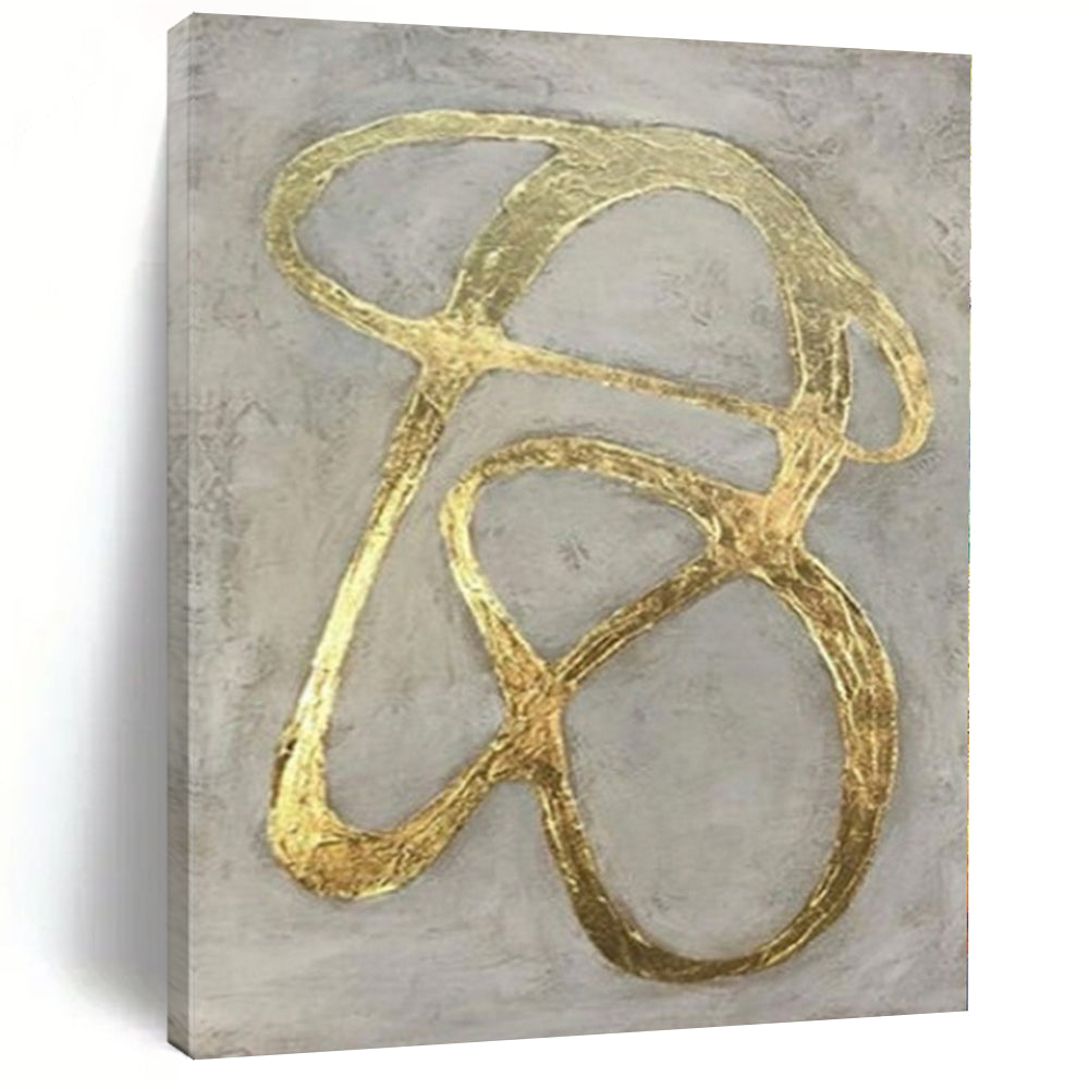 Oversized Hand-Painted Modern Abstract Painting for Family Home Home Offices