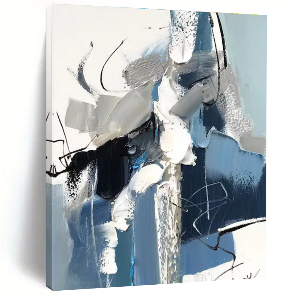Monumental Modern Abstract Canvas for Nursery Soothing and Contemporary Design