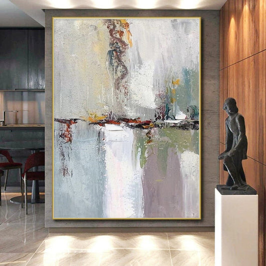 Staggering Custom Abstract Painting for Hallway Picture Ledge Wall