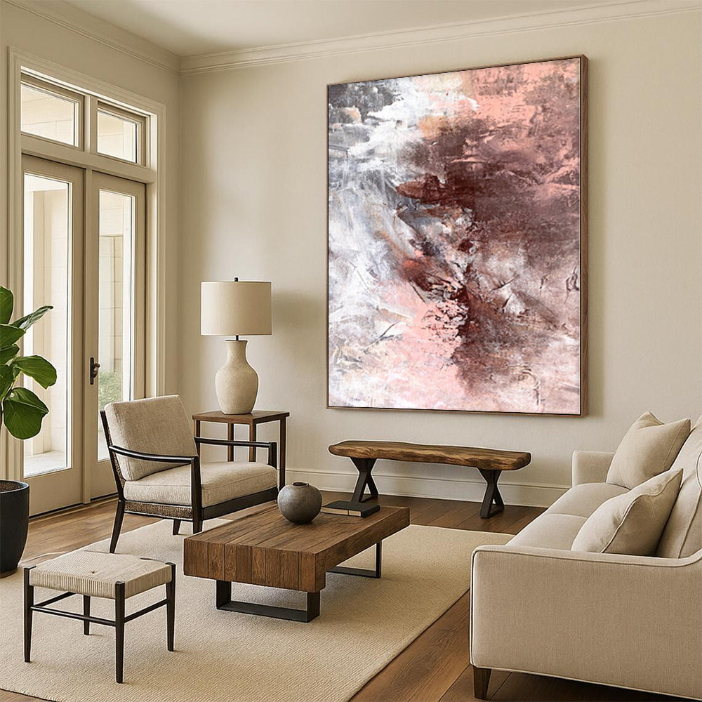 Custom Extra Large Abstract Mandala - Hand-Painted Acrylic for Yoga Studio Sanctuaries