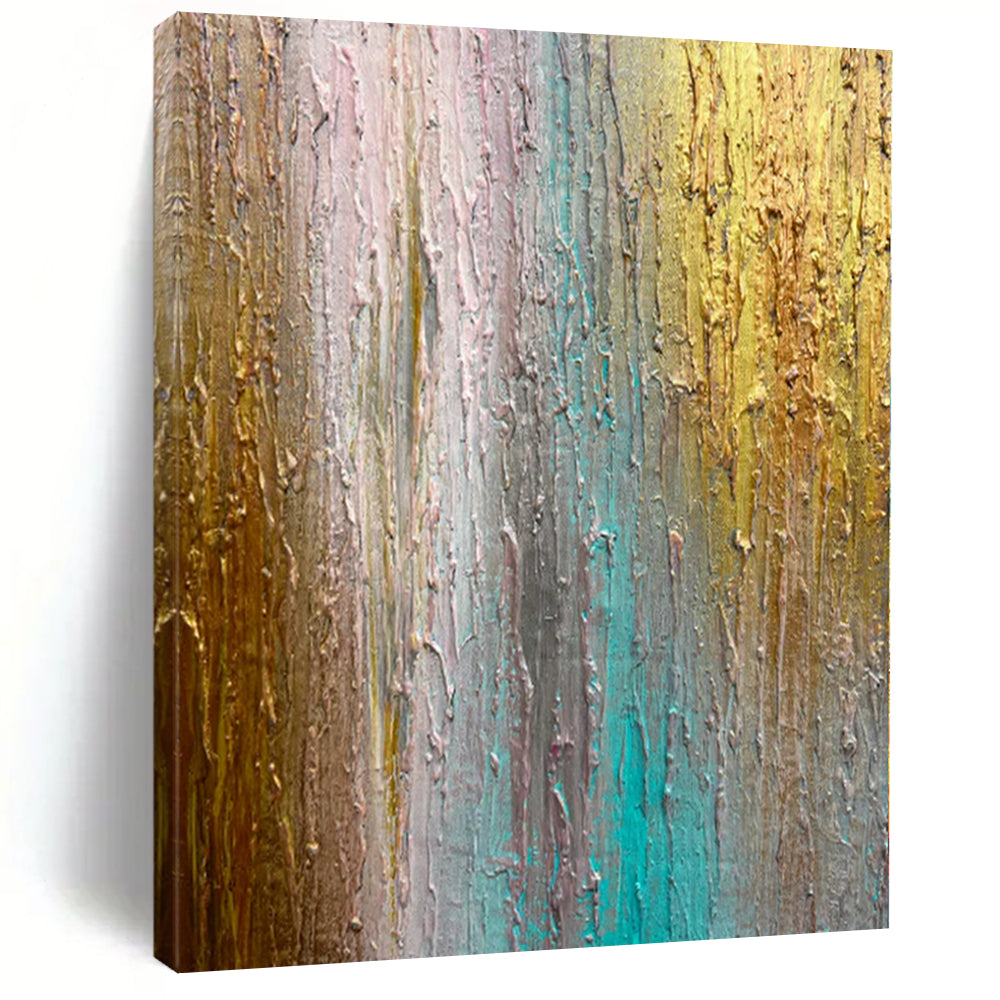 Oversized Hand-Painted Modern Abstract Painting for Bedroom Dressing Areas