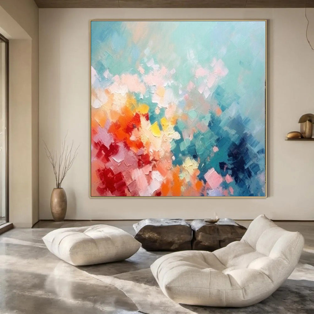 Super-Sized Hand-Painted Modern Abstract Wall Decor for Home Dining Nooks