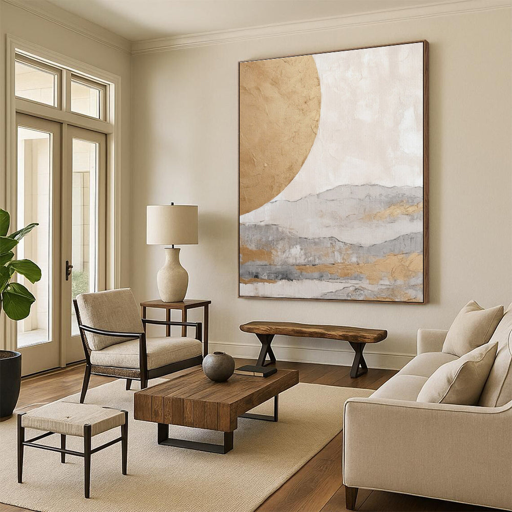 Large-Scale Modern Abstract Art for Contemporary Attic Storage and Display Wall