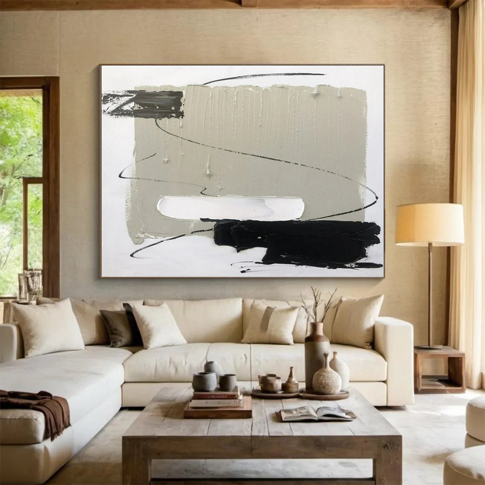 Giant Contemporary Abstract Art for Home Bar Social Centerpiece