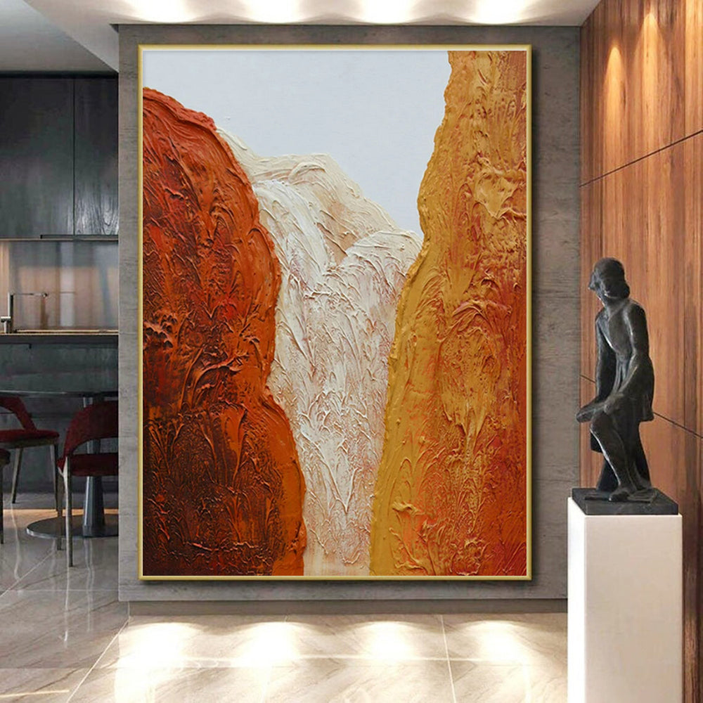 Colossal Hand-Crafted Abstract Canvas for Retail Storefronts LargeART0648