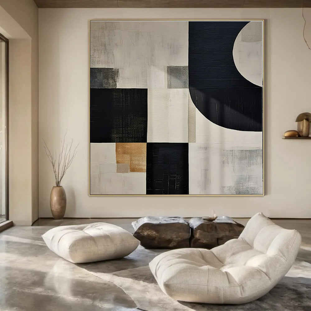 Hand-Painted Bespoke Abstract Mural for Hallway and Office