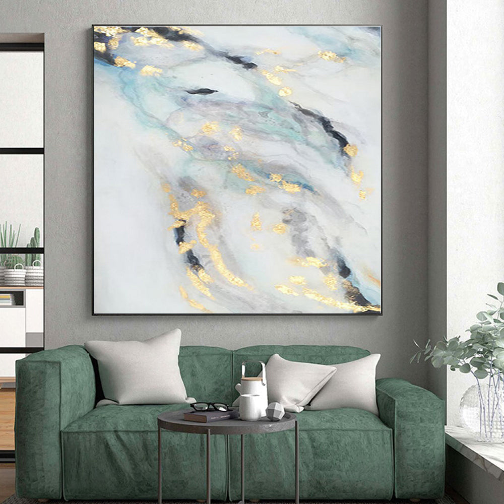 Super-Sized Custom Abstract Canvas for Kids’ Playroom Climbing Wall Area
