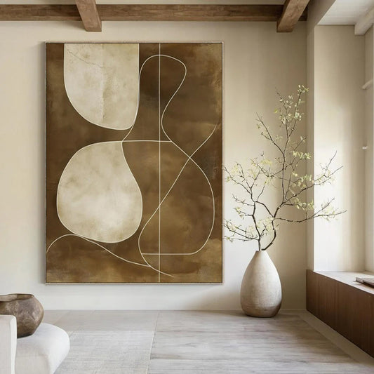 Extra-Huge Hand-Painted Contemporary Abstract Painting for Wedding Venue Ceremony Aisles