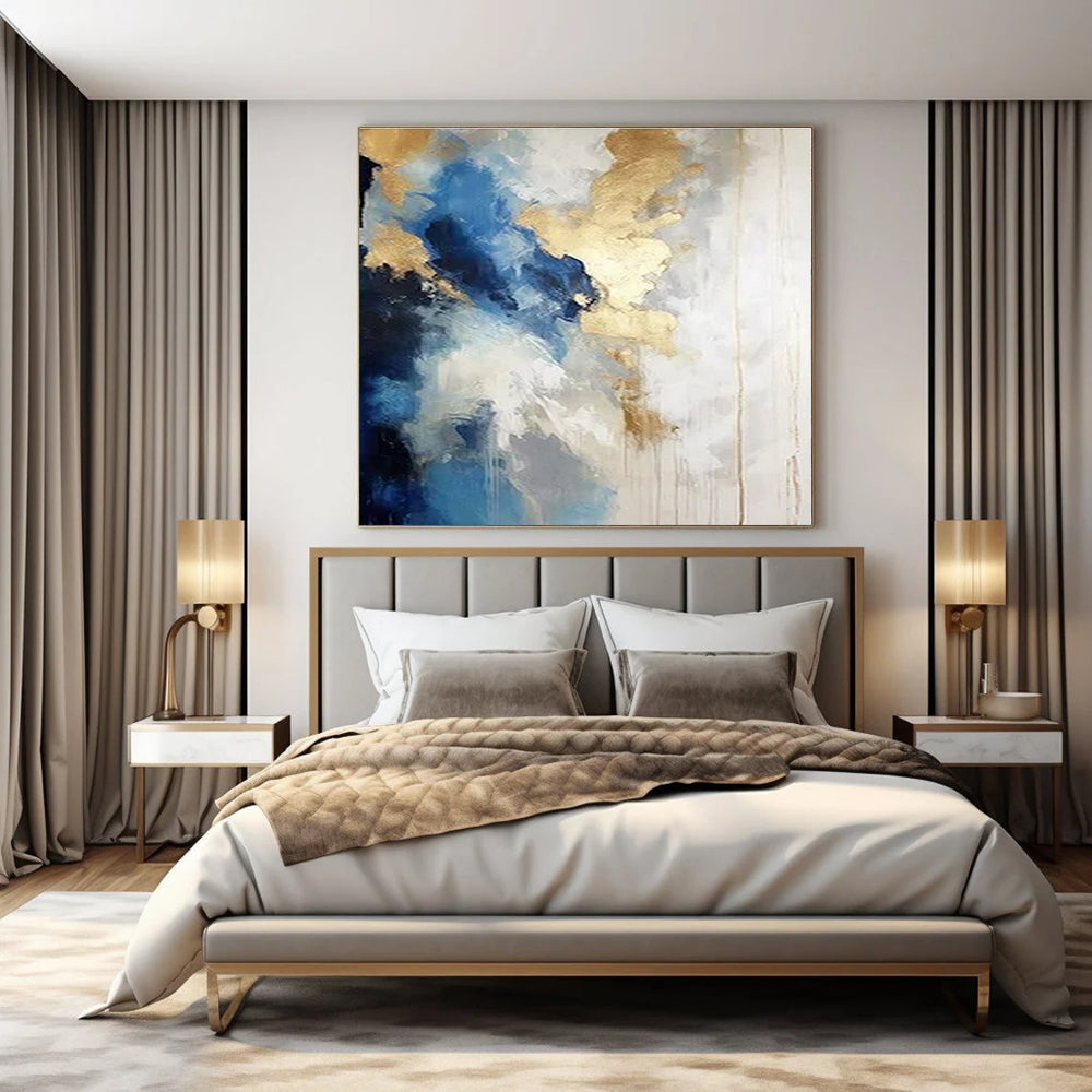 Enchanted Forest Hand-Painted Abstract Canvas for Children's Bedrooms