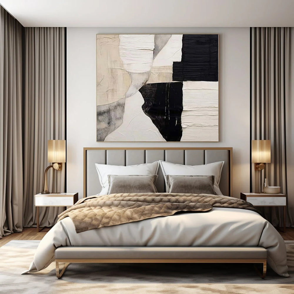 Grand Abstract Wall Decor for Bathroom Vanity Areas - Made to Order Mixed Media