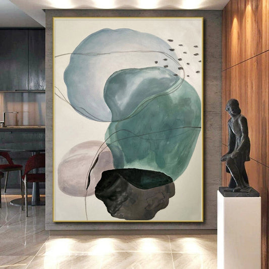 Mammoth Made-to-Order Abstract Canvas for Kitchen Island Back Wall