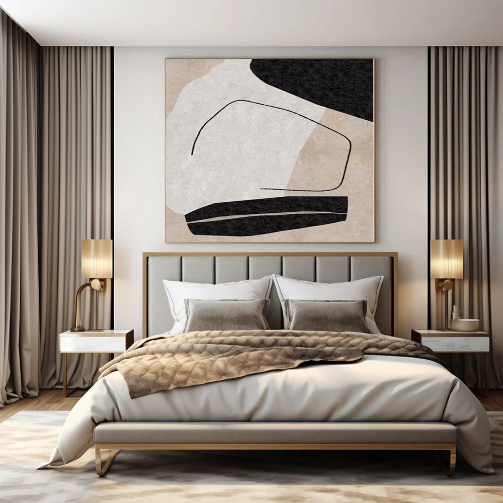 Showstopping Hand-Painted Abstract Art for Living Room Entryways