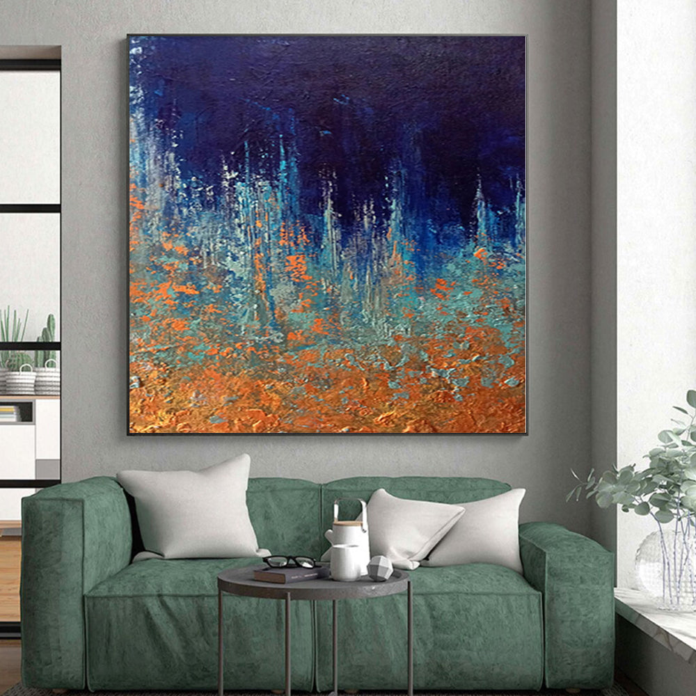 Immense Abstract Medieval Art - Commissioned Mixed Media for Historical Castle Hotels