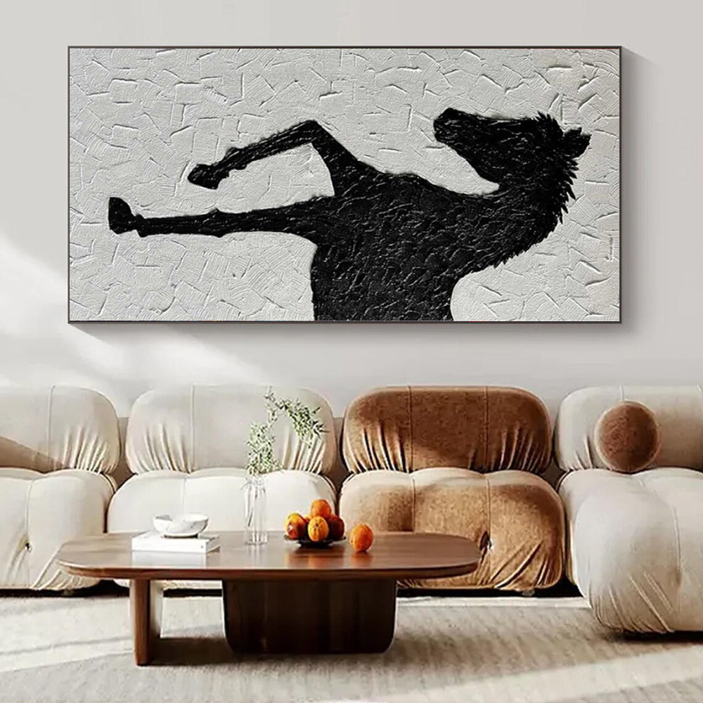 Colossal Hand-Painted Contemporary Abstract Canvas for Family Home Great Halls